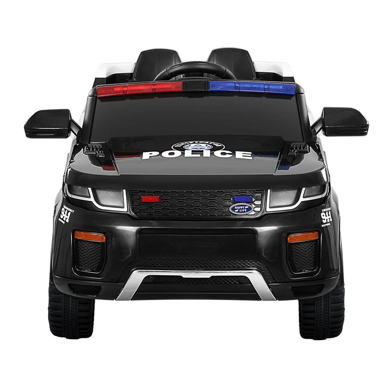 Rigo Kids Electric Ride On Patrol Police Car Range Rover-inspired Remote Black - ONLINE ONLY