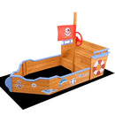 Keezi Kids Sandpit Wooden Boat Sand Pit Bench Seat Outdoor Beach Toys 165cm - ONLINE ONLY