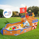 Keezi Kids Sandpit Wooden Boat Sand Pit Bench Seat Outdoor Beach Toys 165cm - ONLINE ONLY