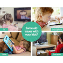 Keezi Kids Sandpit Wooden Sandbox Sand Pit with Canopy Bench Seat Toys 101cm - ONLINE ONLY