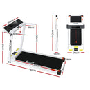 Efit Treadmill Electric Home Gym Fitness Exercise Fully Foldable 450mm White - ONLINE ONLY