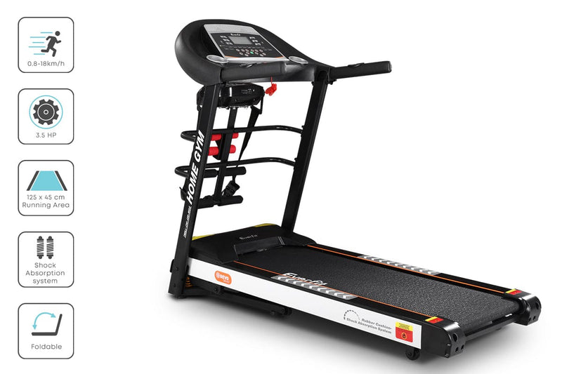 EFit Treadmill Electric Home Gym Fitness Excercise Machine w/ Massager 450mm- ONLINE ONLY