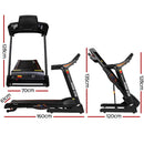 Efit Treadmill Electric Auto Incline Home Gym Fitness Exercise Machine 480mm - ONLINE ONLY