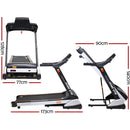 Efit Treadmill Electric Auto Incline Spring Home Gym Fitness Exercise 480mm - ONLINE ONLY