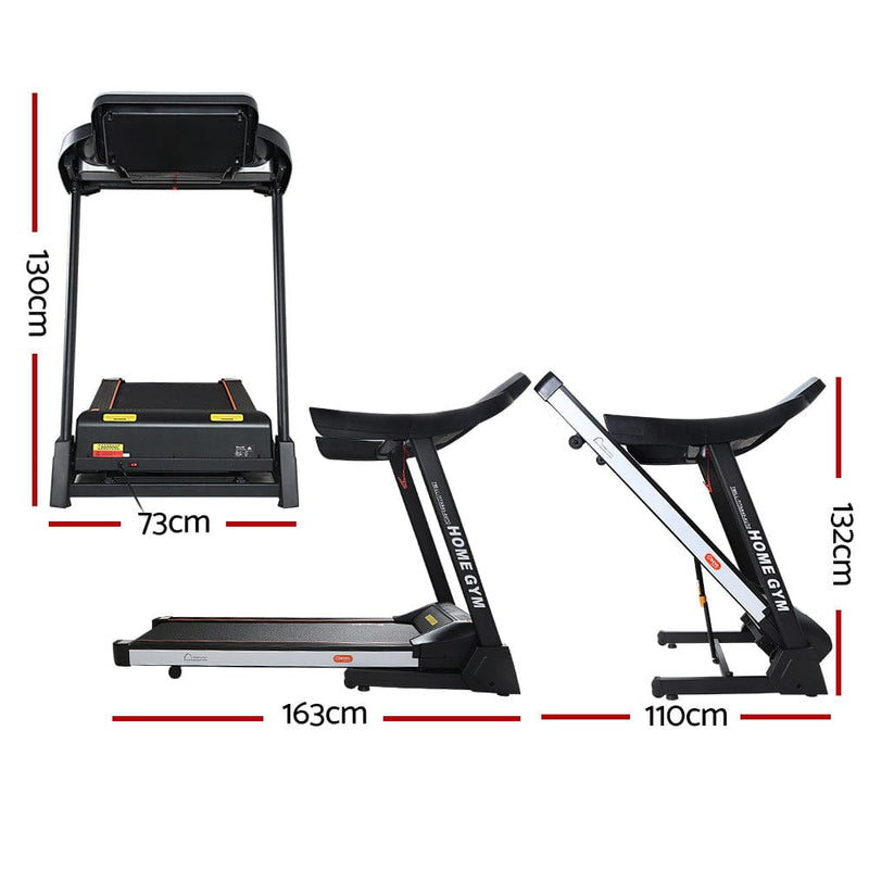 EFit Treadmill Electric Auto Level Incline Home Gym Fitness Excercise 450mm- ONLINE ONLY