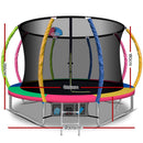 EFit 10FT Trampoline for Kids w/ Ladder Enclosure Safety Net Rebounder Colors- ONLINE ONLY