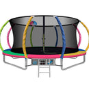 14ft Trampoline Everfit Kids Trampoline Rebounder w/ Ladder Basketball Hoop - ONLINE ONLY