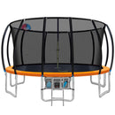 EFit 16FT Trampoline for Kids w/ Ladder Enclosure Safety Net Rebounder Orange- ONLINE ONLY
