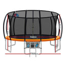 EFit 16FT Trampoline for Kids w/ Ladder Enclosure Safety Net Rebounder Orange- ONLINE ONLY