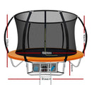 EFit 8FT Trampoline for Kids w/ Ladder Enclosure Safety Net Rebounder Orange- ONLINE ONLY