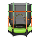 Everfit 4.5FT Trampoline for Kids Trampoline w/ Enclosure Safety Net Rebounder Gift Green - ONLINE ONLY