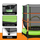 Everfit 4.5FT Trampoline for Kids Trampoline w/ Enclosure Safety Net Rebounder Gift Green - ONLINE ONLY