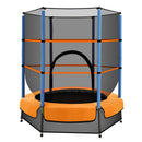Everfit 4.5FT Trampoline for Kids Trampoline w/ Enclosure Safety Net Rebounder Gift Orange - ONLINE ONLY