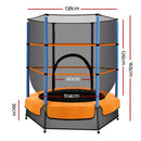 Everfit 4.5FT Trampoline for Kids Trampoline w/ Enclosure Safety Net Rebounder Gift Orange - ONLINE ONLY