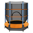 Everfit 4.5FT Trampoline for Kids Trampoline w/ Enclosure Safety Net Rebounder Gift Orange - ONLINE ONLY