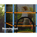 Everfit 4.5FT Trampoline for Kids Trampoline w/ Enclosure Safety Net Rebounder Gift Orange - ONLINE ONLY