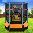 Everfit 4.5FT Trampoline for Kids Trampoline w/ Enclosure Safety Net Rebounder Gift Orange - ONLINE ONLY