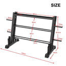 3-Tier Weights and Barbell Storage Rack Barbell Dumbbell Kettlebell Weight Plate - ONLINE ONLY