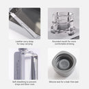 A5 Flat Water Bottle Portable BPA Free Water Bottle (White) [ONLINE ONLY}