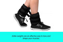 PTS Adjustable Ankle Weights Pair 2kg - Home Gym Equipment Wrist Fitness Yoga Training Weights - Online Only - FREE SHIPPING!
