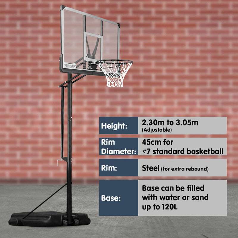 Kahuna Height-Adjustable Basketball Portable Hoop for Kids and Adults - ONLINE ONLY - Free Shipping!