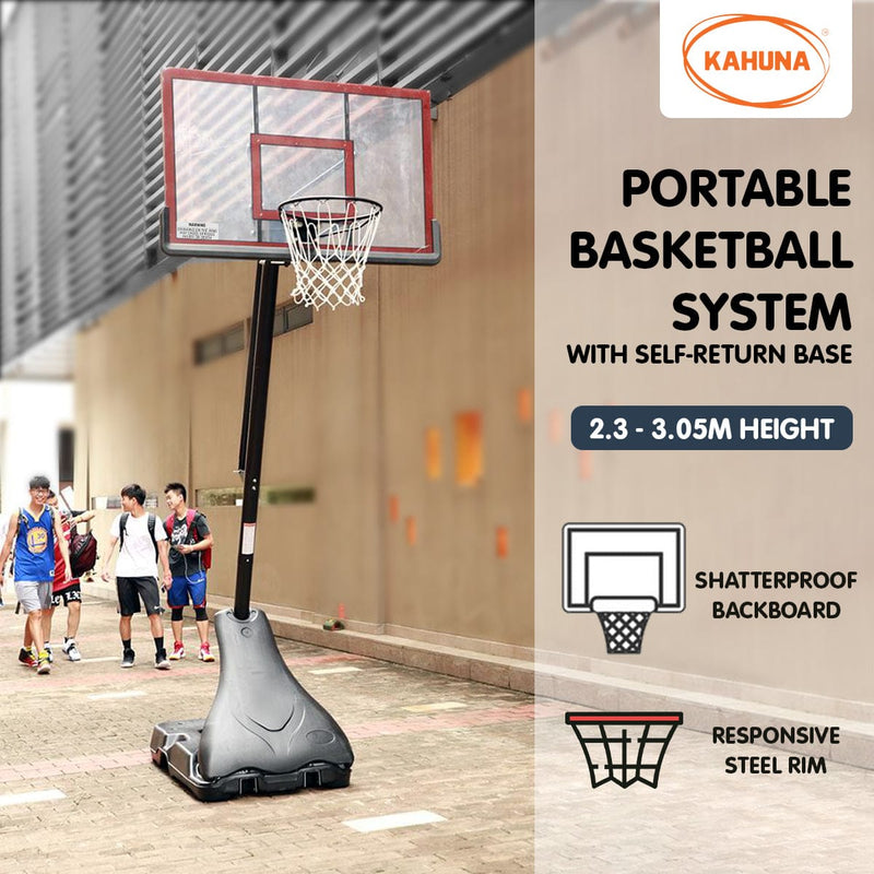 Kahuna Portable Basketball Ring Stand w/ Adjustable Height Ball Holder - ONLINE ONLY - Free Shipping