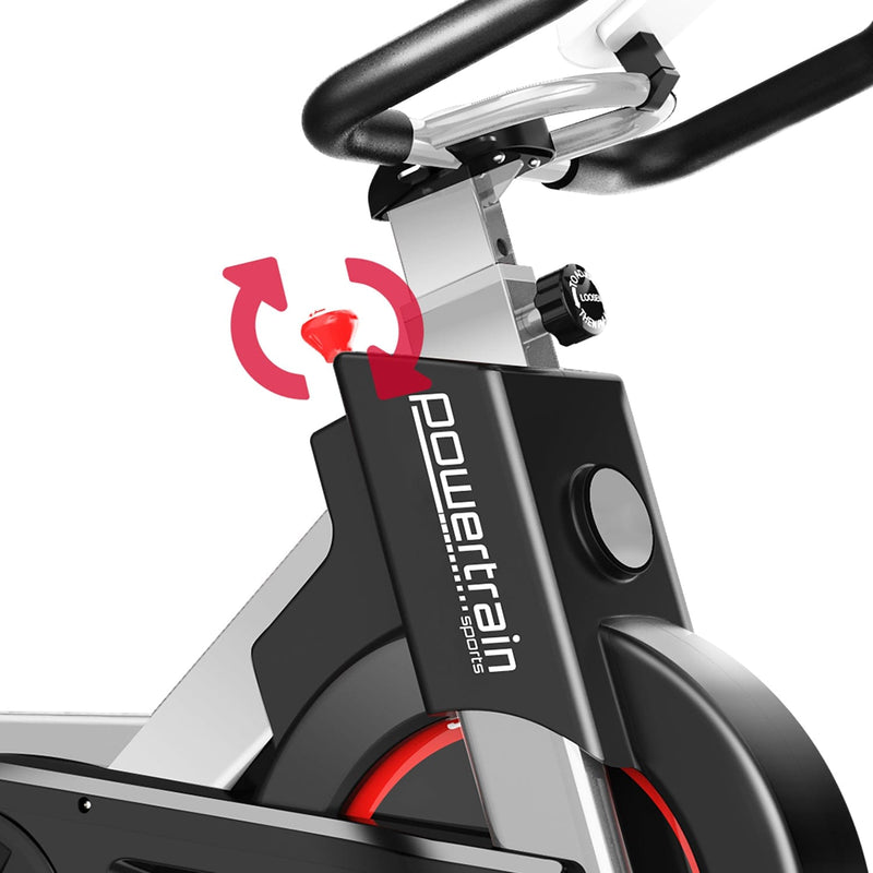 PTS IS-500 Heavy-Duty Exercise Spin Bike Electroplated - Silver - ONLINE ONLY - Free Shipping!