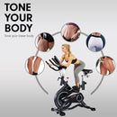 PTS RX-900 Exercise Spin Bike Cardio Cycling - Silver - ONLINE ONLY - Free Shipping!