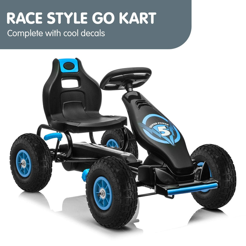 Kahuna G18 Kids Ride On Pedal Go Kart - Blue - Online Only - Free Shipping!