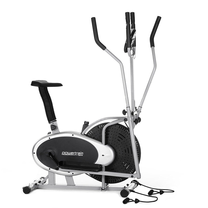 PTS 3-in-1 Elliptical Cross Trainer Exercise Bike with Resistance Bands - ONLINE ONLY - Free Shipping!