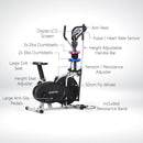 PTS 5-in-1 Elliptical Cross Trainer Bike with Dumbbell Sets - ONLINE ONLY - Free Shipping!