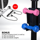 PTS 5-in-1 Elliptical Cross Trainer Bike with Dumbbell Sets - ONLINE ONLY - Free Shipping!