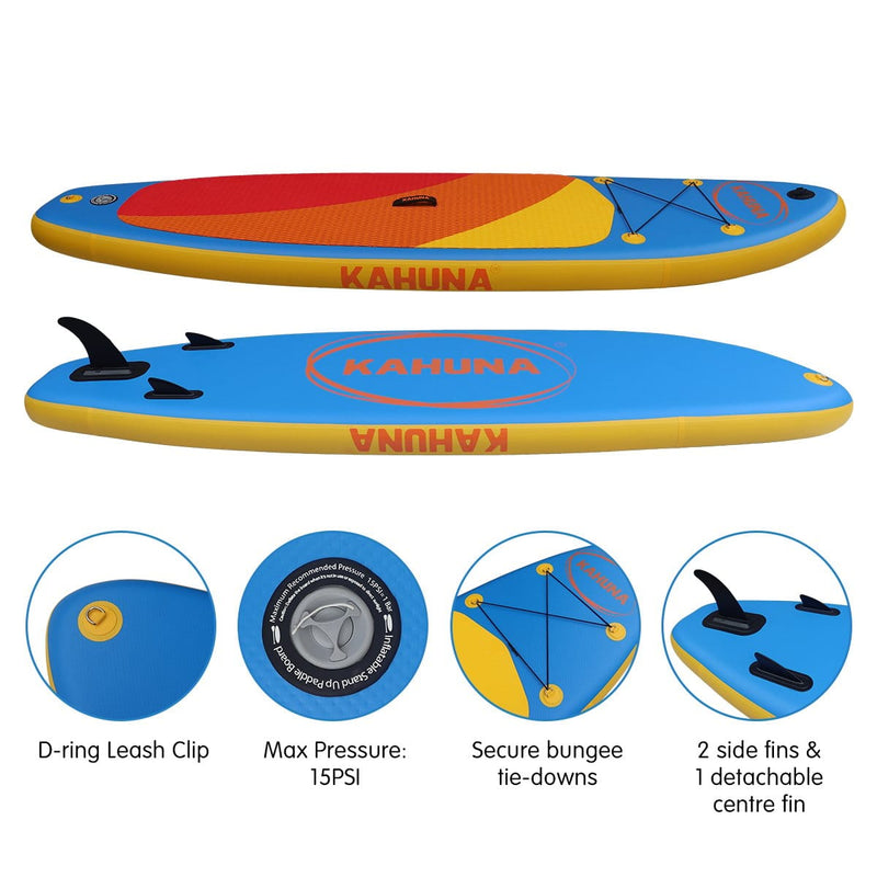 Kahuna Hana Inflatable Stand Up Paddle Board 10FT w/ iSUP Accessories - Online Only - Free Shipping!