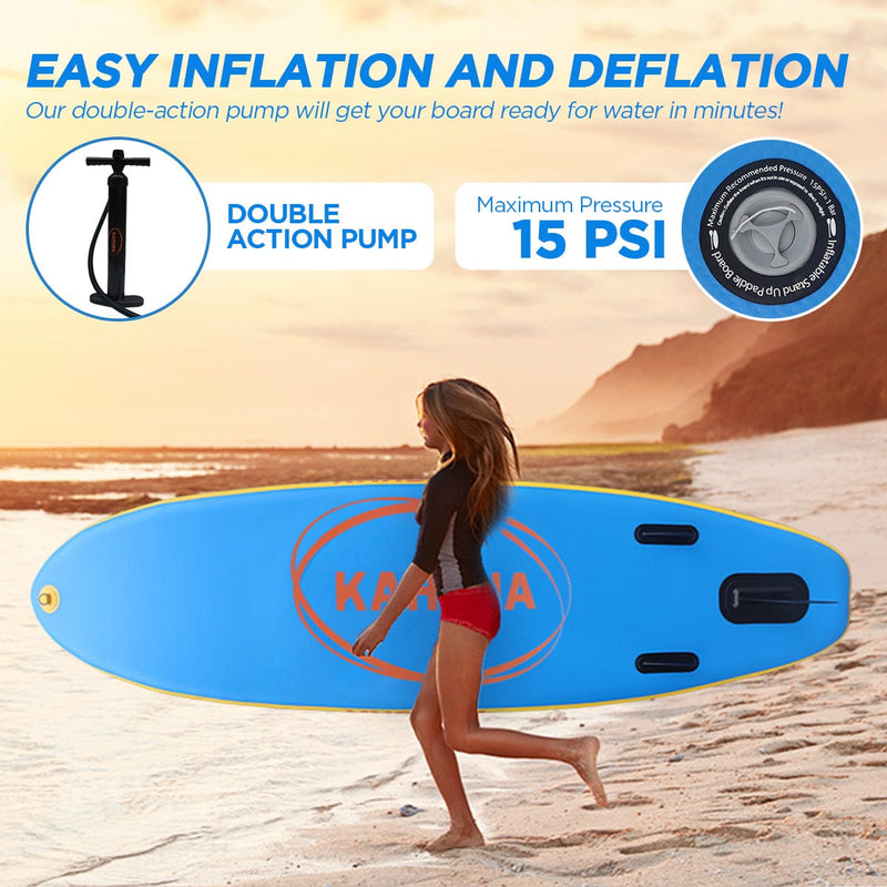 Kahuna Hana Inflatable Stand Up Paddle Board 10FT w/ iSUP Accessories - Online Only - Free Shipping!