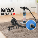 Powertrain Sports Inflatable Gymnastics Air Barrel Exercise Roller 120 x 75cm - Blue - ONLINE ONLY