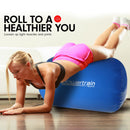 Powertrain Sports Inflatable Gymnastics Air Barrel Exercise Roller 120 x 75cm - Blue - ONLINE ONLY