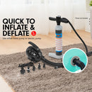 Powertrain Sports Inflatable Gymnastics Air Barrel Exercise Roller 120 x 75cm - Green  - ONLINE ONLY