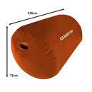 Powertrain Sports Inflatable Gymnastics Air Barrel Exercise Roller 120 x 75cm - Orange - - ONLINE ONLY