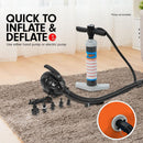 Powertrain Sports Inflatable Gymnastics Air Barrel Exercise Roller 120 x 75cm - Orange - - ONLINE ONLY