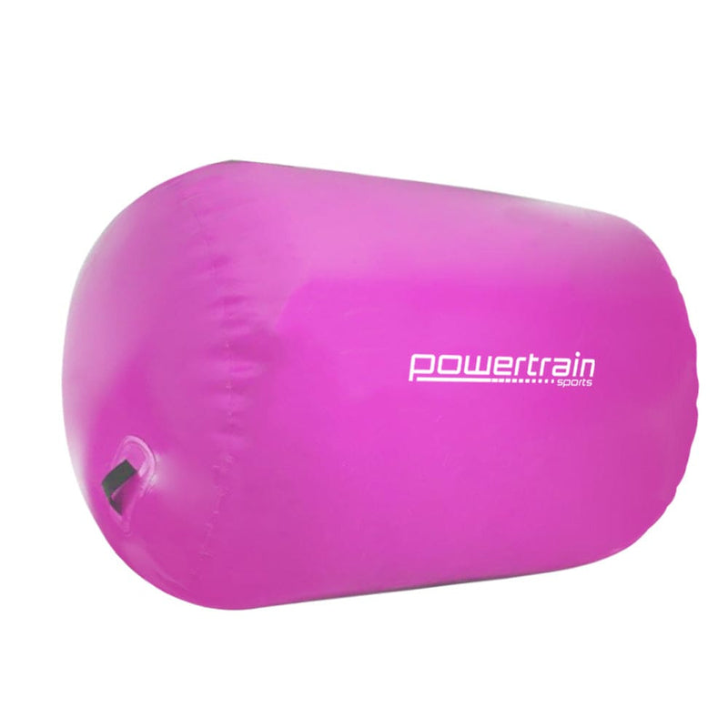 Powertrain Sports Inflatable Gymnastics Air Barrel Exercise Roller 120 x 75cm - Pink - ONLINE ONLY