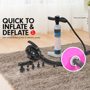 Powertrain Sports Inflatable Gymnastics Air Barrel Exercise Roller 120 x 75cm - Pink - ONLINE ONLY