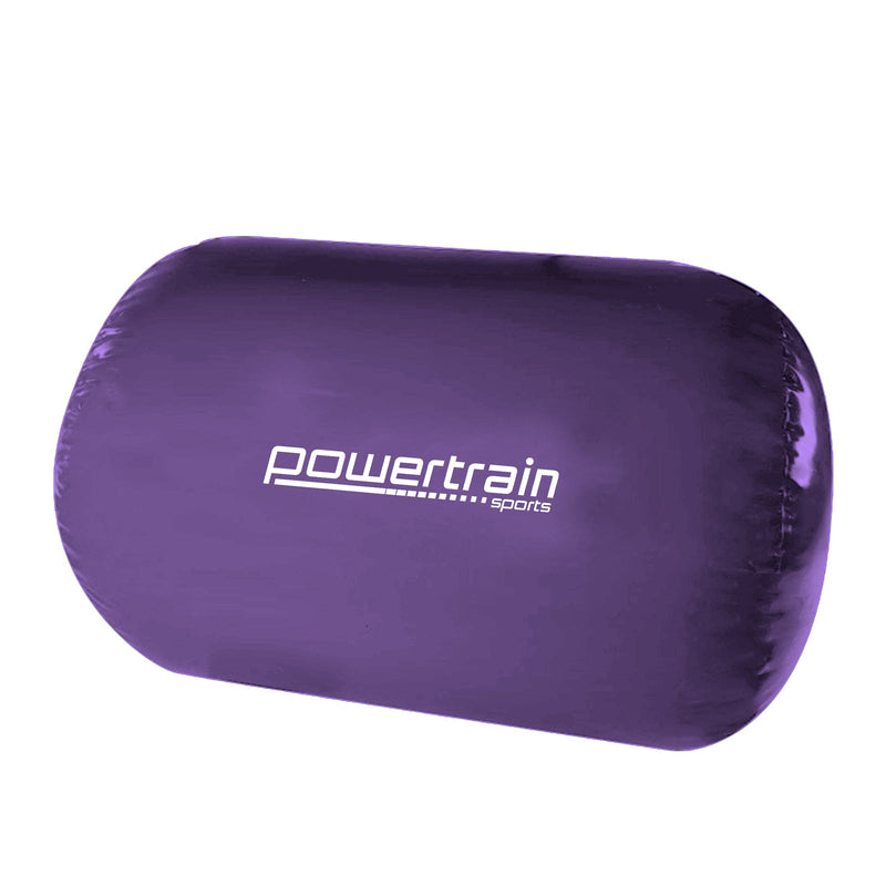 Powertrain Sports Inflatable Air Exercise Roller Gymnastics Gym Barrel 120 x 75cm Purple - ONLINE ONLY