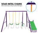 Kahuna Kids 4-Seater Swing Set with Slide Purple Green - ONLINE ONLY - Free Shipping!