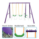 Kahuna Kids 4-Seater Swing Set Purple Green - ONLINE ONLY - Free Shipping!