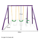 Kahuna Kids 4-Seater Swing Set Purple Green - ONLINE ONLY - Free Shipping!