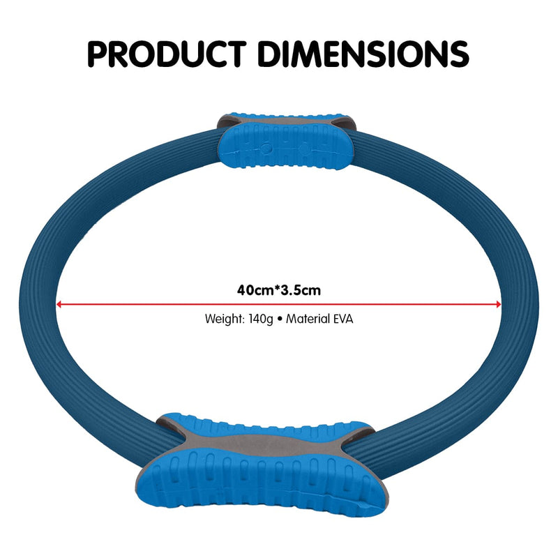 Powertrain Pilates Ring Band Yoga Home Workout Exercise Band Blue - ONLINE ONLY