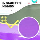 Kahuna 4.5ft Trampoline Round Free Safety Net Spring Pad Cover Mat Outdoor Yellow Purple - ONLINE ONLY