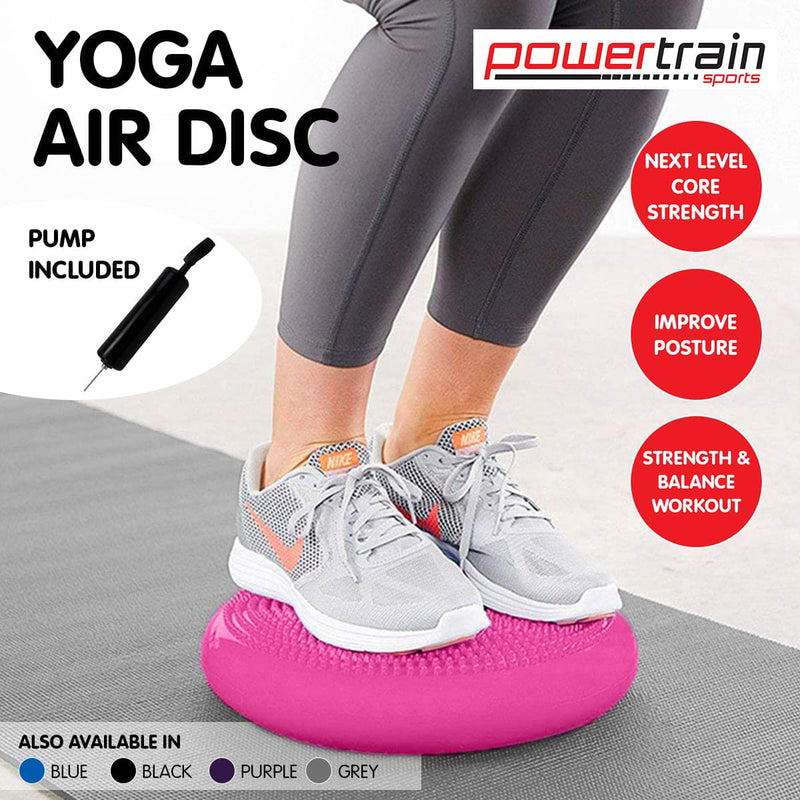 Powertrain Yoga Stability Disc Home Gym Pilates Balance Trainer - Pink  -ONLINE ONLY