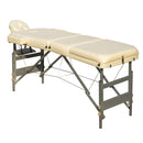 YES4HOMES 3 Fold Portable Aluminium Massage Table Massage Bed Beauty Therapy Beige - Online Only