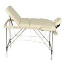 YES4HOMES 3 Fold Portable Aluminium Massage Table Massage Bed Beauty Therapy Beige - Online Only